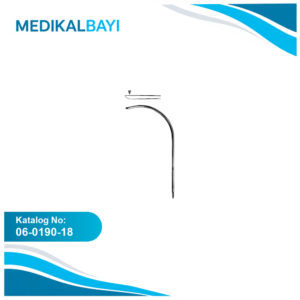 06.0190.18 Klavuz İğnesi Eğri 18Fr. 15cm