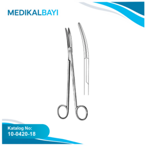10.0420.18 BOETCHER Tonsil Makas Eğri 18cm
