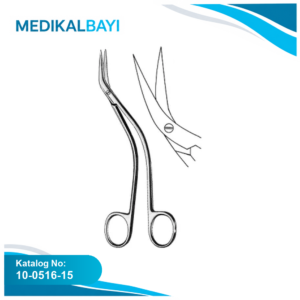 10.0516.15 DeBakey Vasküler Makas 45ø, 15.5cm