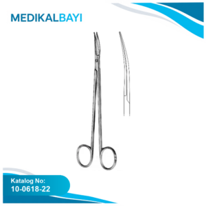 10.0618.22 STRULLY Beyincerrahi Makası Eğri Probe 22cm