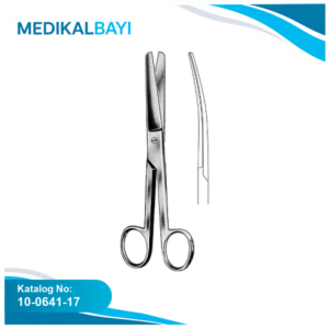 10.0641.17 DOYEN Jinekoloji Makası Eğri 17.5cm