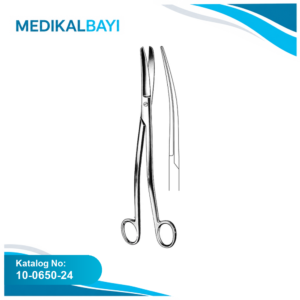 10.0650.24 Siebold Jinekoloji Makası Eğri 24cm