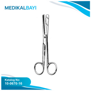 10.0670.16 Busch Göbek Kordonu Makas Künt/Künt Düz 16cm