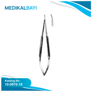 10.0970.18 Mikro Cerrahi Makası Eğri 18cm