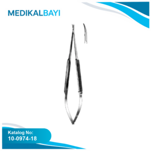 10.0974.18 Mikro Cerrahi Makas Eğri 18cm (GYN)