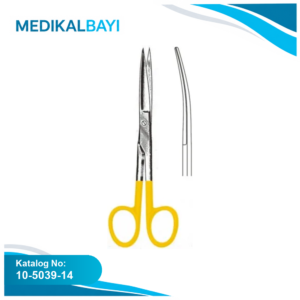 10.5039.14 Deaver Makas Eğri Keskin/Keskin 14cm TC