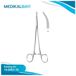 14.0083.16 Halstead Mosquito Forseps Eğri 1x2T 16cm