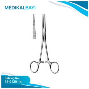 14.0120.14 Coller-Crile Hemostatik Forseps Düz 14cm