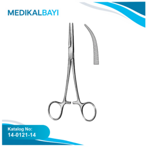 14.0121.14 Coller-Crile Hemostatik Forseps Eğri 14cm