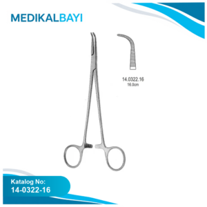14.0322.16 Gemini Hemostatik Forseps Eğri 16cm