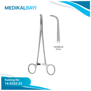 14.0322.23 Gemini Hemostatik Forseps Eğri 23cm