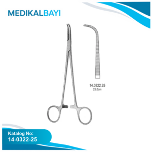 14.0322.25 Gemini Hemostatik Forseps Eğri 25cm