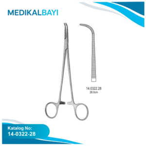 14.0322.28 Gemini Hemostatik Forseps Eğri 28cm