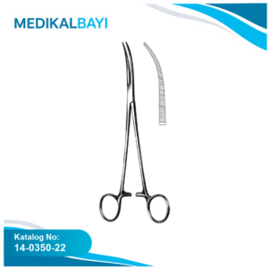 14.0350.22 Kelly Hemostatik Forseps Eğri 22cm