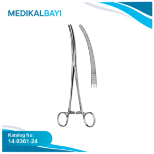 14.0361.24 Sarot Bronş Klempi Eğri 24cm