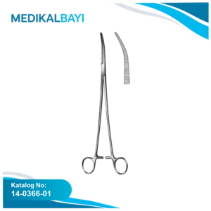 14.0366.01 Zenker Bronş Forsepsi Eğri 29.5cm