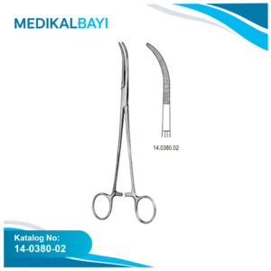 14.0380.02 Rumel Arter Forseps Eğri 23cm