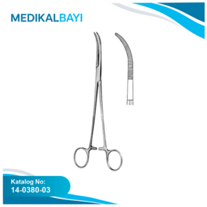 14.0380.03 Rumel Toraks Forseps Eğri 23cm