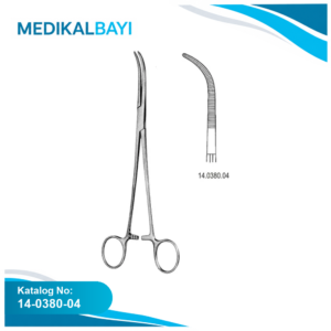 14.0380.04 Rumel Toraks Forseps Eğri 23cm