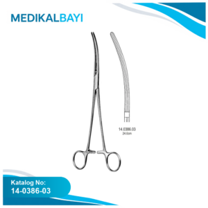 14.0386.03 Crafoord Sellors Ligatür Forseps Eğri 24cm