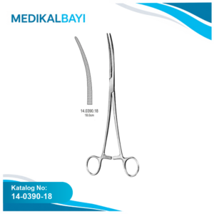 14.0390.18 Crafoord Coller Arter Forseps Eğri 18cm