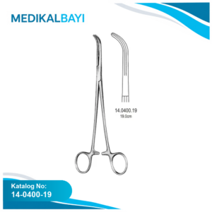 14.0400.19 Lahey Safra Kanalı Forsepsi Eğri 19cm