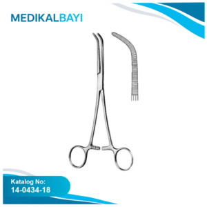 14.0434.18 Mixter O' Shaughnessy Forseps Eğri 18cm