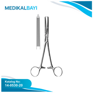 14.0530.20 Gwilliams Histerektomi Forseps Düz 1x2T, 20cm
