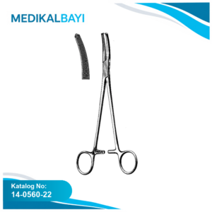 14.0560.22 Wertheim Histerektomi Forseps Eğri 1x2T 22cm