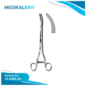 14.0580.25 Wertheim Histerektomi Forseps Eğri 25cm