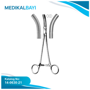 14.0630.21 Buie Angiotribe Forseps Eğri 21cm