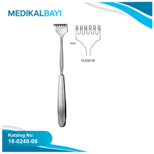 18.0240.06 Volkmann Ekartör 6 Dişli Keskin 23cm