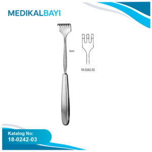 18.0242.03 Volkmann Ekartör 3 Dişli Künt 23cm