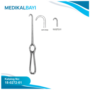 18.0272.01 Kocher Ekartör 1 Dişli Yarı Keskin 22cm