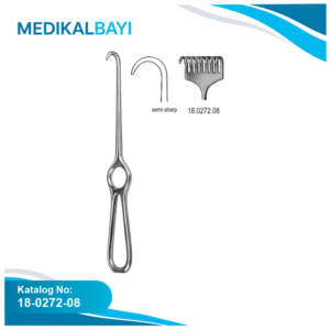 18.0272.08 Kocher Ekartör 8 Dişli Yarı Keskin 22cm