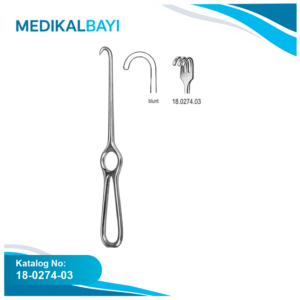 18.0274.03 Kocher Ekartör 3 Dişli Künt 22cm