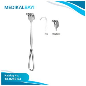 18.0280.03 Volkmann Ekartör 3 Dişli Keskin 22cm