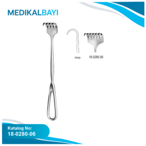 18.0280.06 Volkmann Ekartör 6 Dişli Keskin 22cm