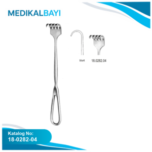 18.0282.04 Volkmann Ekartör 4 Dişli Künt 22cm