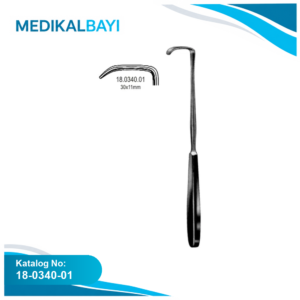 18.0340.01 Langenbeck Ekartör 30x11mm, 22cm