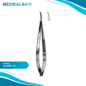 22.0301.14 Castroviejo Portegü Eğri Kilitsiz 14cm