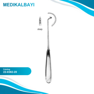 22.0362.20 Ligatür İğnesi Keskin Sağ 20cm