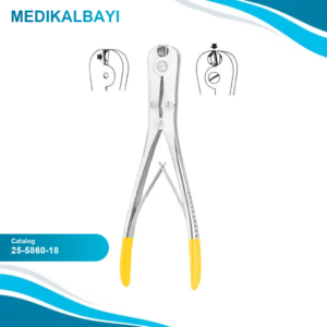 25.5860.18 L-Şeklinde Tel Kesici Çift Hareketli 18cm TC