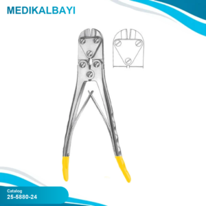 25.5880.24 Tel Kesici Çift Hareketli (3.5mm'ye Kadar) 24cm
