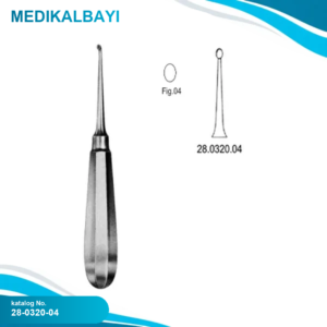 28.0320.04 USA Model Kemik Küreti Düz 16cm Fig.4