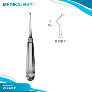 28.0322.01 USA Model Kemik Küreti Sol 16cm Fig.1