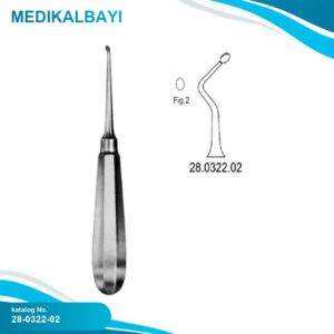 28.0322.02 USA Model Kemik Küreti Sol 16cm Fig.2