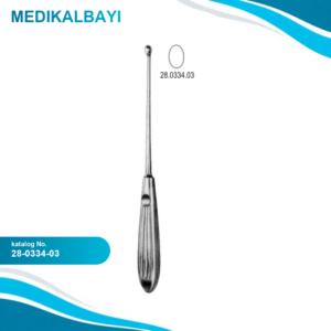 28.0334.03 Halle Kemik Küreti Bükülebilir 21cm Fig.3