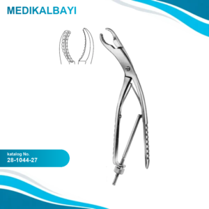 28.1044.27 Ulrich Kemik Tutma Forsepsi Eğri 28cm