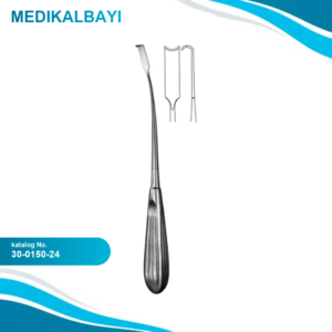 30.0150.24 Holsher Sinir Kökü Ekartörü Eğri 7mm, 24cm